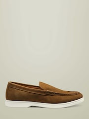 Charles Tyrwhitt Brown Suede Slip On Loafers - Image 1 of 4