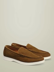Charles Tyrwhitt Brown Suede Slip On Loafers - Image 2 of 4