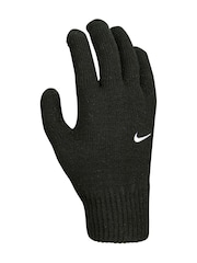 Nike Black Swoosh Kids Knit Gloves 2.0 - Image 1 of 3