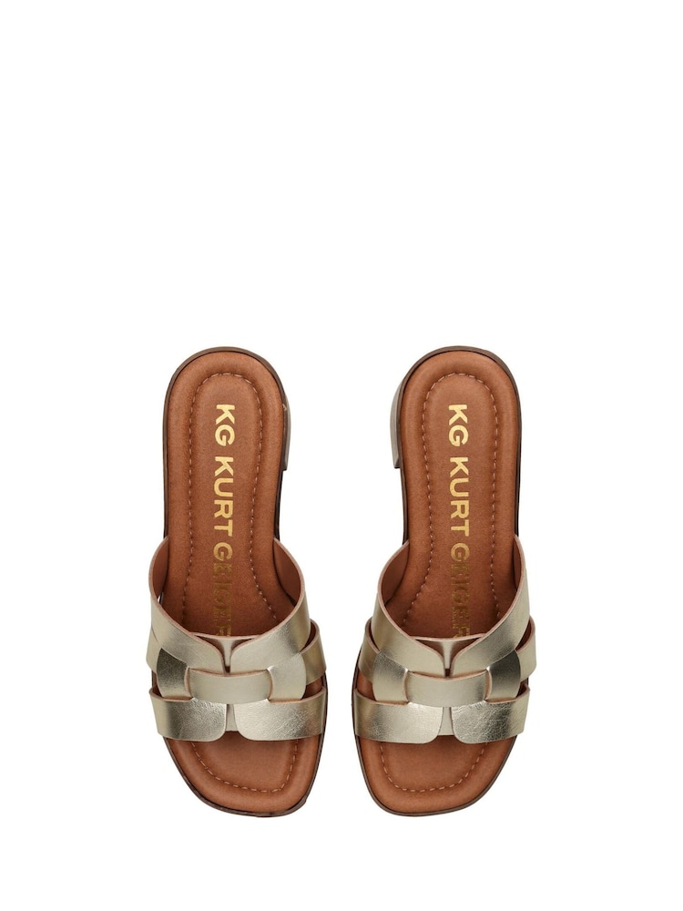 KG Kurt Geiger Gold Remy Sandals - Image 5 of 5
