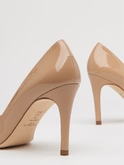 LK Bennett Nude Stila Patent Leather Round Toe Courts - Image 3 of 3