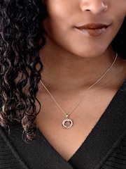 Beaverbrooks 9ct Three-Colour Gold Cubic Zirconia Circles Pendant - Image 1 of 4