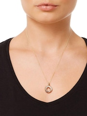 Beaverbrooks 9ct Three-Colour Gold Cubic Zirconia Circles Pendant - Image 2 of 4