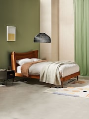 MADE.COM Orange Sawyer Bed in Velvet - Image 1 of 4