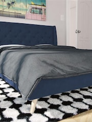 Novogratz Blue Her Majesty Linen Bed - Image 2 of 4
