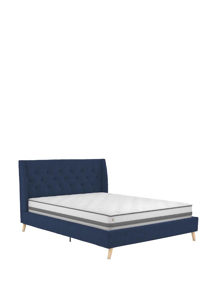 Novogratz Blue Her Majesty Linen Bed - Image 4 of 4