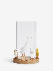 Natural Family of Ducks Hurricane Candle Holder - Image 2 of 2