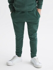 Reiss Midnight Green Ali Garment Dye Cotton Jersey Joggers - Image 3 of 7