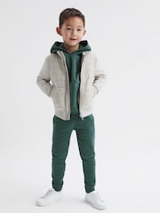 Reiss Midnight Green Ali Garment Dye Cotton Jersey Joggers - Image 6 of 7