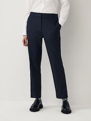 GANT Blue Slim Fit Slack Cigarette Trousers - Image 1 of 13
