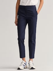 GANT Blue Slim Fit Slack Cigarette Trousers - Image 10 of 13
