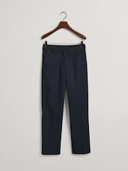GANT Blue Slim Fit Slack Cigarette Trousers - Image 11 of 13