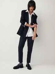 GANT Blue Slim Fit Slack Cigarette Trousers - Image 2 of 13