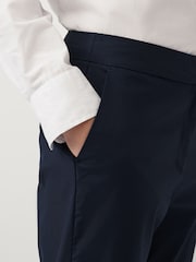 GANT Blue Slim Fit Slack Cigarette Trousers - Image 4 of 13