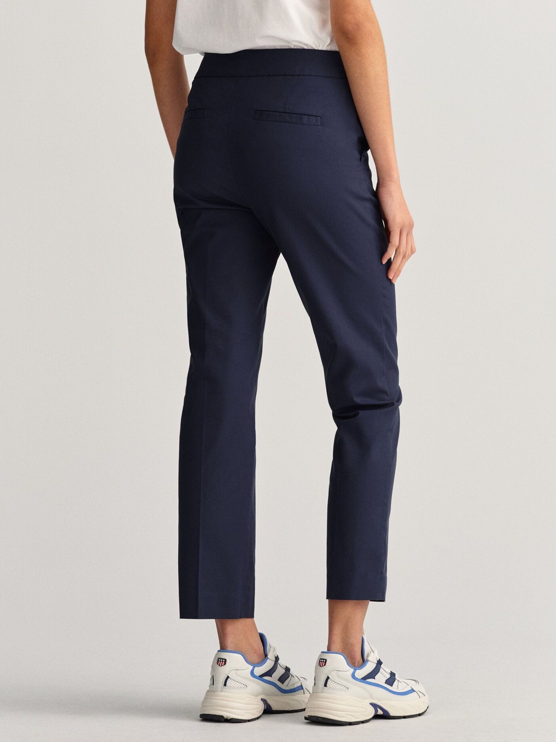 Buy GANT Blue Slim Fit Slack Cigarette Trousers from the Next UK online shop