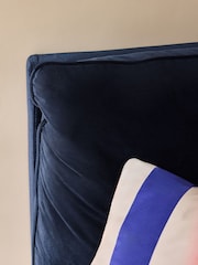 MADE.COM Navy Harlow Ottoman Storage Bed Frame in Velvet - Image 4 of 4