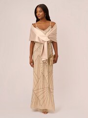 Adrianna Papell Cream Pull Thru Wrap Cover-Up - Image 1 of 4