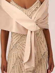 Adrianna Papell Cream Pull Thru Wrap Cover-Up - Image 2 of 4