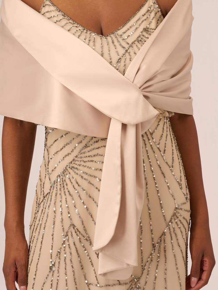 Adrianna Papell Cream Pull Thru Wrap Cover-Up - Image 2 of 4