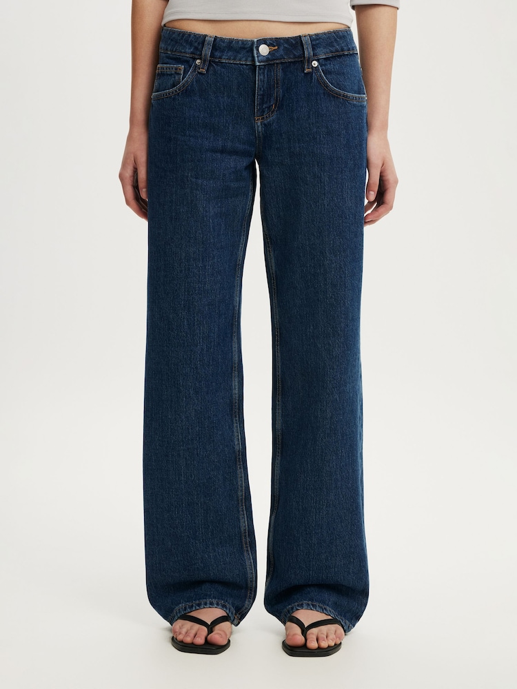 Cotton On Blue Low Rise Straight Jeans - Image 7 of 7