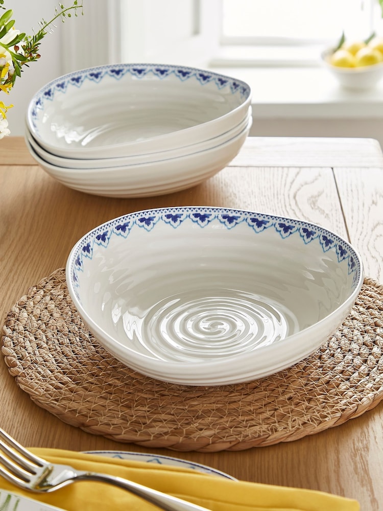 Sophie Conran Set of 4 White Pasta Bowls - Image 1 of 6 Sophie Conran Set of 4 White Pasta Bowls - Image 1 of 6