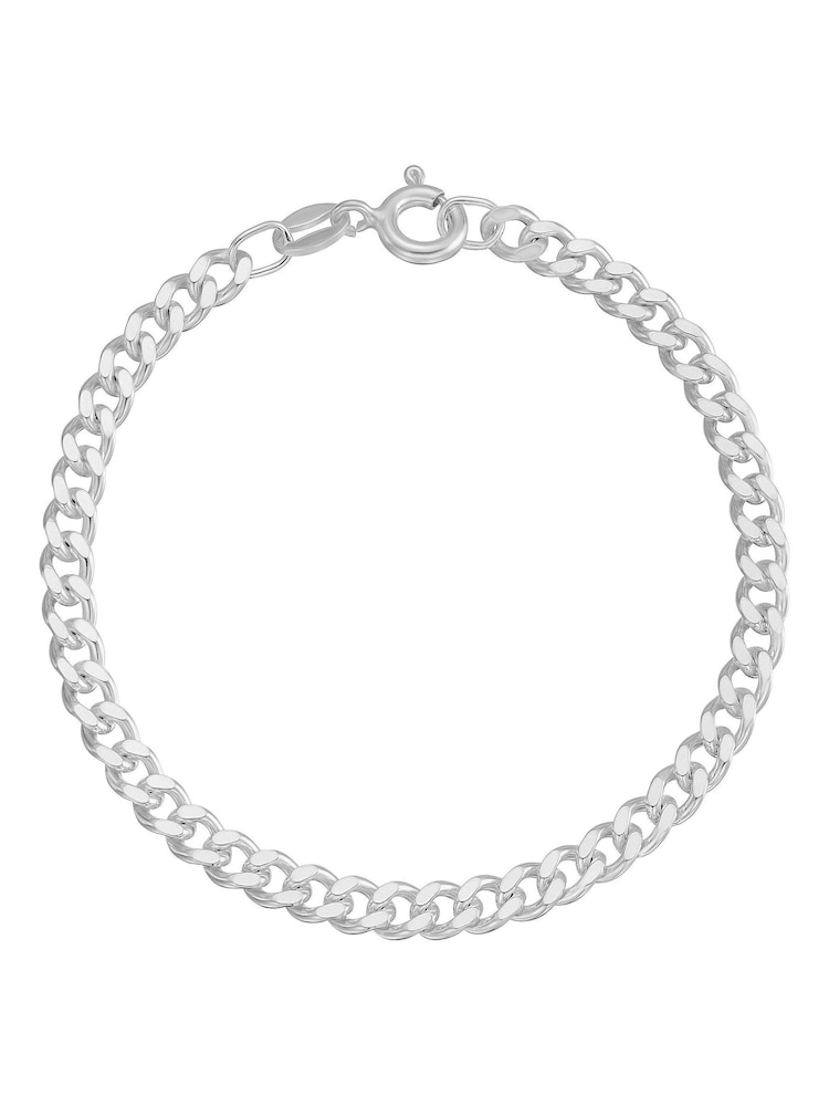 Beaverbrooks Sterling Silver Childrens Curb Bracelet - Image 1 of 3