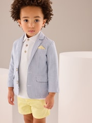 Ticking Stripe Blazer, Polo Shirt & Shorts Set (3mths-9yrs) - Image 3 of 8