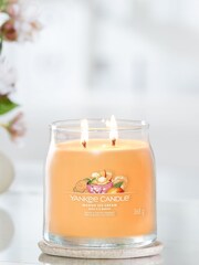 Yankee Candle Orange Signature Medium Jar Scented Candle Mango Ice Cream - Image 1 of 4