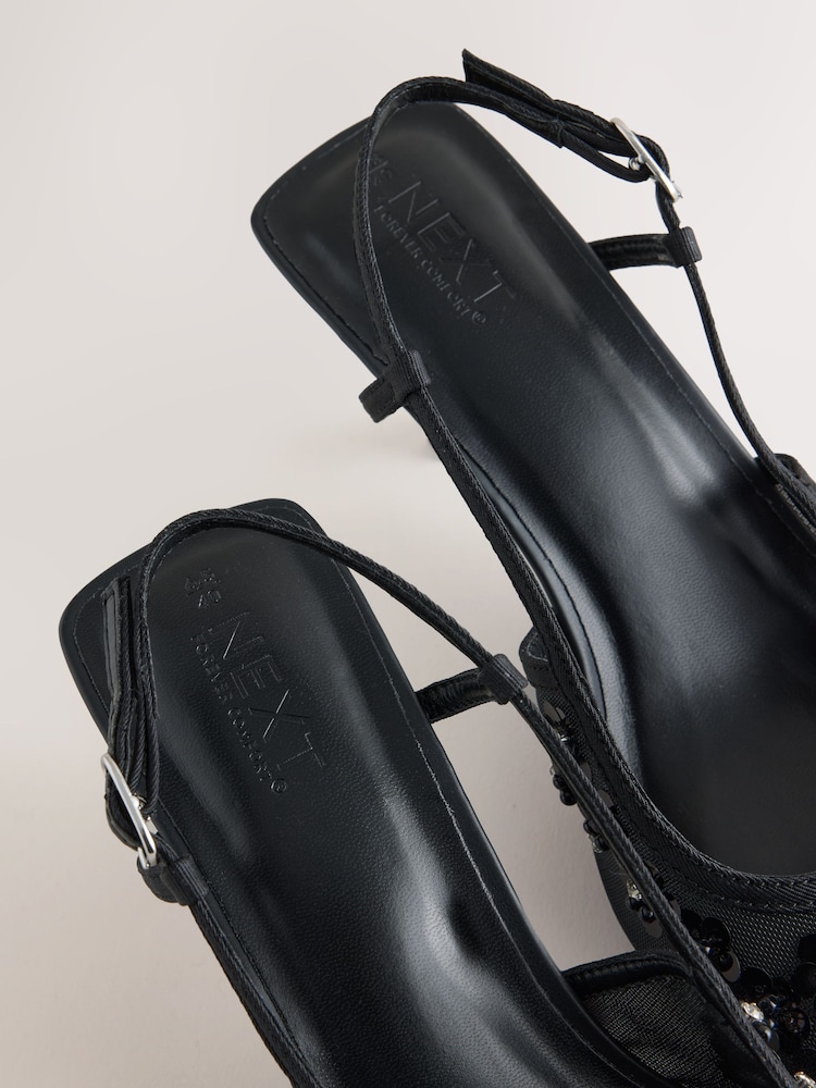 Negro - Zapatos de tacón en punta con tira trasera y malla Forever Comfort® - Imagen 10 de 10 Negro - Zapatos de tacón en punta con tira trasera y malla Forever Comfort® - Imagen 10 de 10