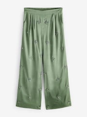 Green Embellished Wide Leg Occasion Trousers - Image 6 of 7