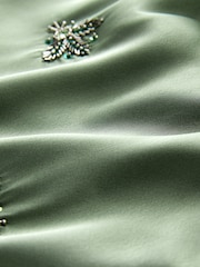 Green Embellished Wide Leg Occasion Trousers - Image 7 of 7