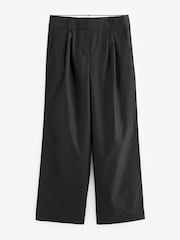 Schwarz - Elegante Hose mit weitem Bein aus Baumwollmix - Bild 6 von 7