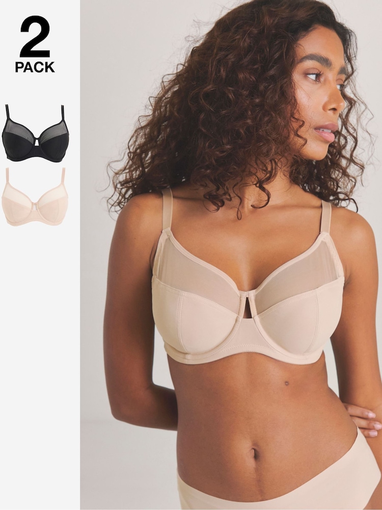 Simply Be Pretty Secrets Minimiser Bras 2 Pack - Imagen 1 de 4 Simply Be Pretty Secrets Minimiser Bras 2 Pack - Imagen 1 de 4