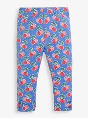 JoJo Maman Bébé Blue 2-Pack Girls' Cherry Print & Pink Leggings - Image 2 of 5