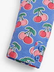 JoJo Maman Bébé Blue 2-Pack Girls' Cherry Print & Pink Leggings - Image 4 of 5