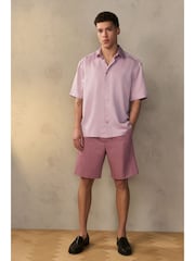 Pink EDIT Slouchy Style Suit Shorts - Image 1 of 4