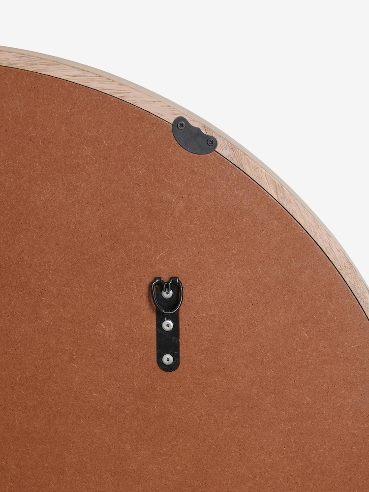 French Connection White Wash Mango Wood Round Mirror - Image 5 of 5