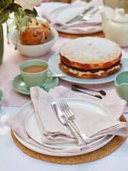 Secret Linen Store Vintage Rose Sid Stripe 100% Linen Stripe Napkin - Image 3 of 4