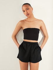 Schwarz & Grün - Boyshorts mit Taillenschnürung und Leinen 2 -Pack - Bild 2 von 7