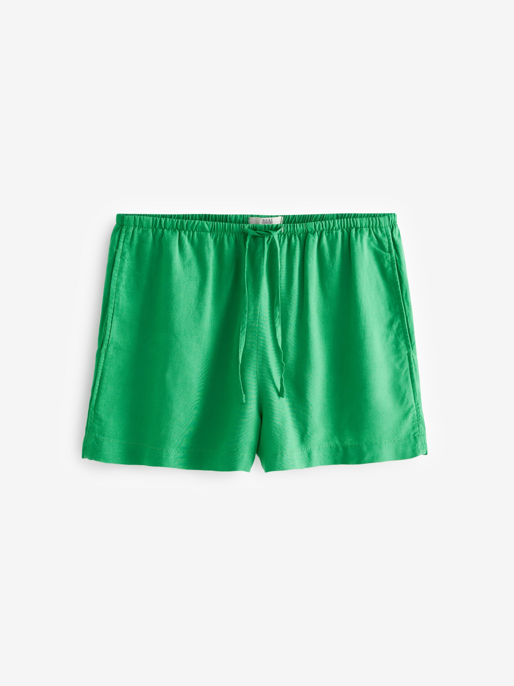 Black Green Tie Waisted Boy Shorts With Linen 2 Pack