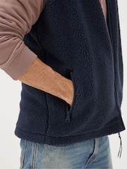 FatFace Blue Fleece Gilet - Image 3 of 5
