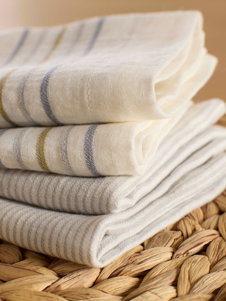 Secret Linen Store Cream Sophie Stripe Napkin - Image 2 of 3 Secret Linen Store Cream Sophie Stripe Napkin - Image 2 of 3