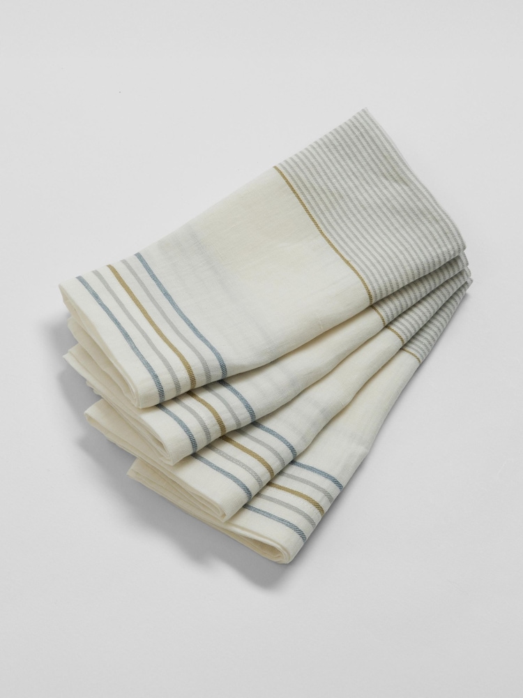Secret Linen Store Cream Sophie Stripe Napkin - Image 3 of 3 Secret Linen Store Cream Sophie Stripe Napkin - Image 3 of 3