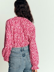 Vermelho - Boden Pia Ruffle Trim Top - Imagem 2 de 5