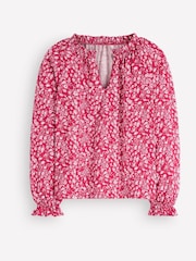 Vermelho - Boden Pia Ruffle Trim Top - Imagem 5 de 5