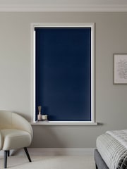 Navy Blue Hollis Made to Measure Roller Blind - Image 2 of 6