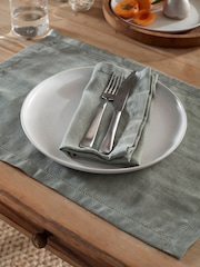 Secret Linen Store Green Twill Cotton Linen Placemats - Image 1 of 3