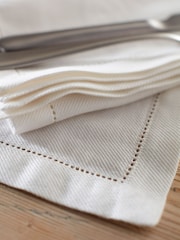 Secret Linen Store White Twill Cotton Linen Placemats - Image 2 of 3