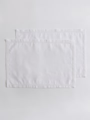 Secret Linen Store White Twill Cotton Linen Placemats - Image 3 of 3