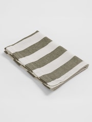 Secret Linen Store Green Cora Stripe Table Runner - Image 3 of 3